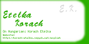 etelka korach business card